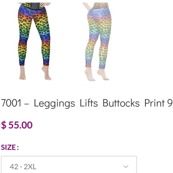 Ann Michell Leggings Lifts Buttocks Print 9-Size 2Xl/42 -RETAIL $55.00 - Picture 7 of 8